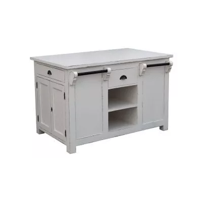 Ilot central de cuisine en pin massif - Nessy