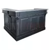 Comptoir de bar d'angle en pin massif 180cm x 140cm avec espace frigo, retour à droite - Chester