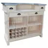 Bar en pin massif 120cm avec espace range-bouteilles - Chester