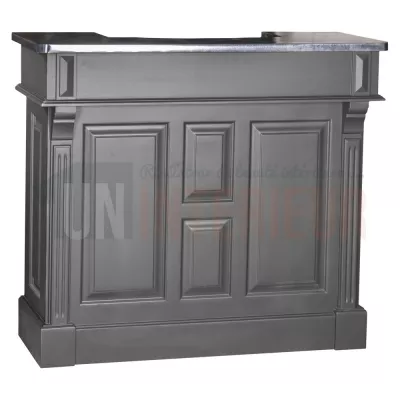 Bar en pin massif 120cm avec espace range-bouteilles - Chester