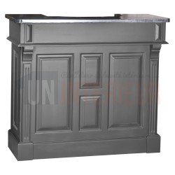 Bar en pin massif 120cm avec espace range-bouteilles - Chester