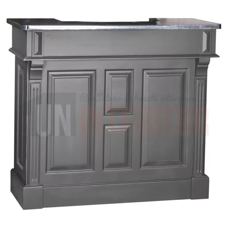 Bar en pin massif 120cm avec espace range-bouteilles - Chester