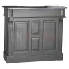 Bar en pin massif 120cm avec espace range-bouteilles - Chester