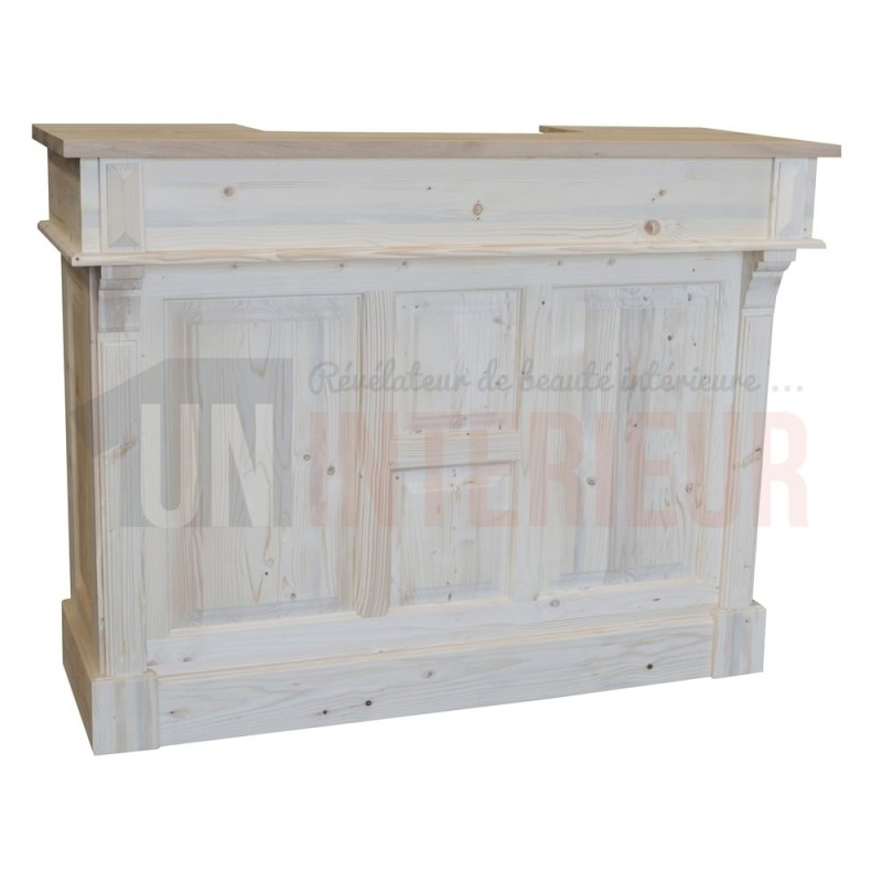 Comptoir de bar 140cm en pin massif - Chester
