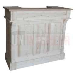 Meuble bar 120cm en pin massif - Chester