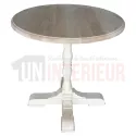 Table ronde de restaurant ou de repas en pin massif, 2 personnes - Deans