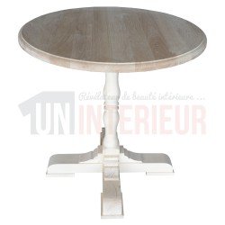 Table ronde de restaurant ou de repas en pin massif, 2 personnes - Deans