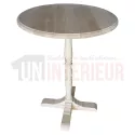 Mange-debout en pin massif, plateau rond en zinc ou chêne, 2 personnes - Deans