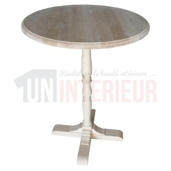 Mange-debout en pin massif, plateau rond en zinc ou chêne, 2 personnes - Deans