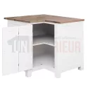 Meuble d'angle rangement de cuisine en pin massif - Straight