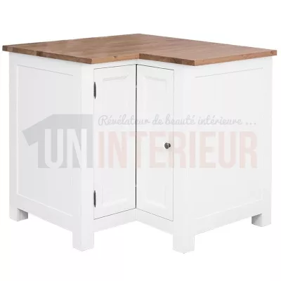 Meuble d'angle rangement de cuisine en pin massif - Straight