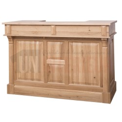 Bar chêne massif avec plateau zinc ou chêne 160cm - Chester