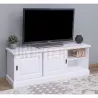 Grand meuble TV 2 portes coulissantes en pin massif - Gordon