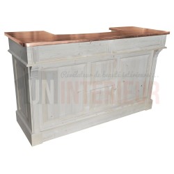 Meuble de bar 150cm en pin massif - Chester