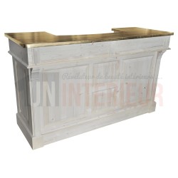 Meuble de bar 150cm en pin massif - Chester