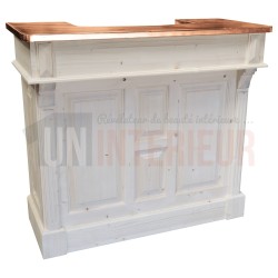 Meuble bar 120cm en pin massif - Chester