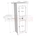 Colonne en pin massif ou rangement de cuisine - Straight