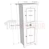 Colonne en pin massif ou rangement de cuisine - Straight