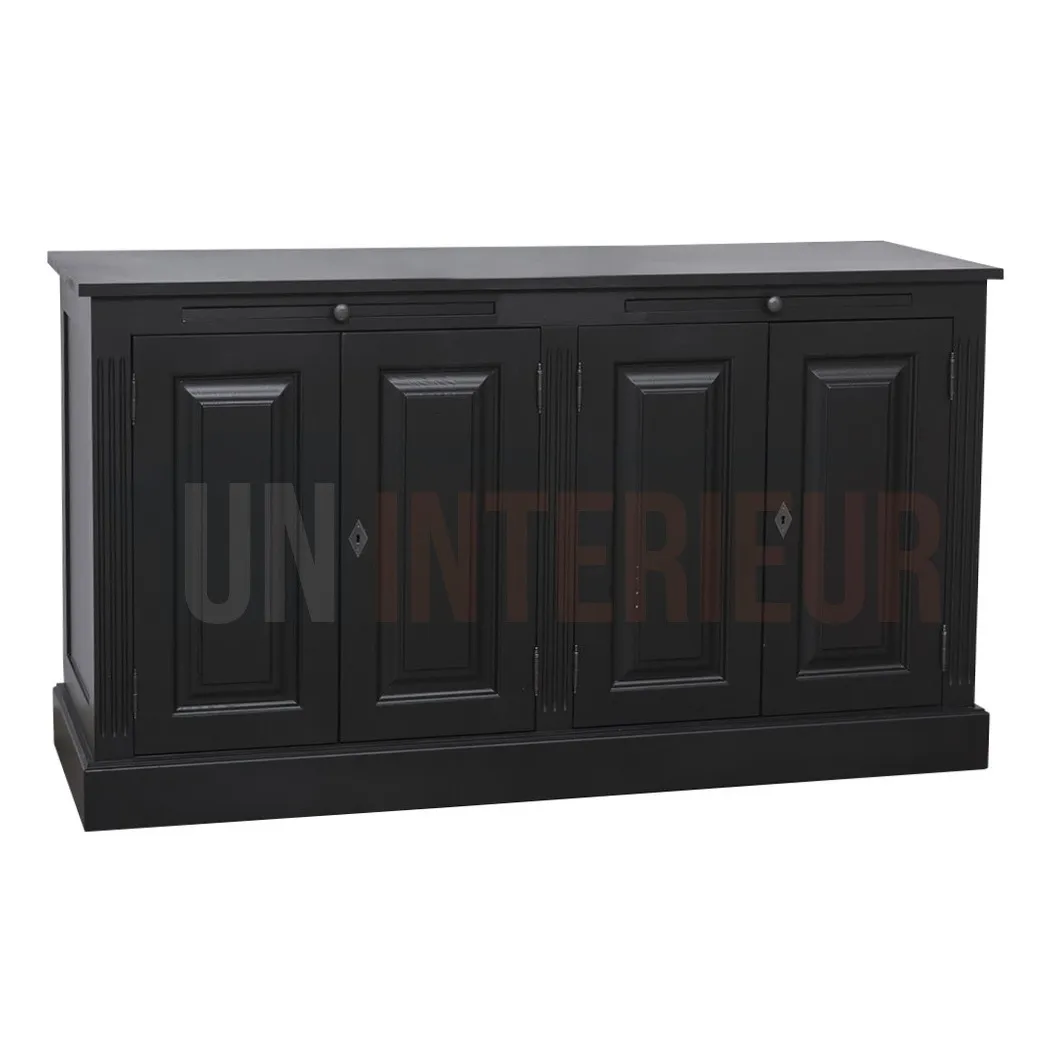 Buffet 4 portes en pin massif avec 2 tirettes - Straight