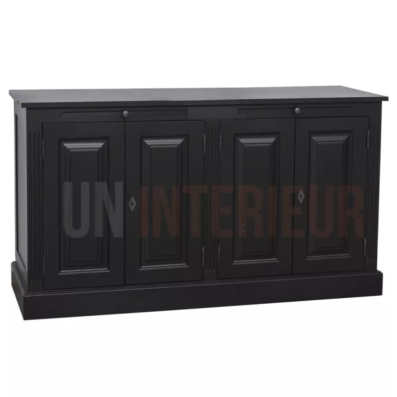 Buffet 4 portes en pin massif avec 2 tirettes - Straight