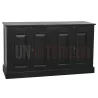 Buffet 4 portes en pin massif avec 2 tirettes - Straight