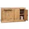 Buffet 4 portes en pin massif avec 2 tirettes - Straight
