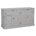 Buffet 4 portes en pin massif avec 2 tirettes - Straight