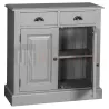 Rangement design 2 portes, 3 tiroirs en pin massif - Up