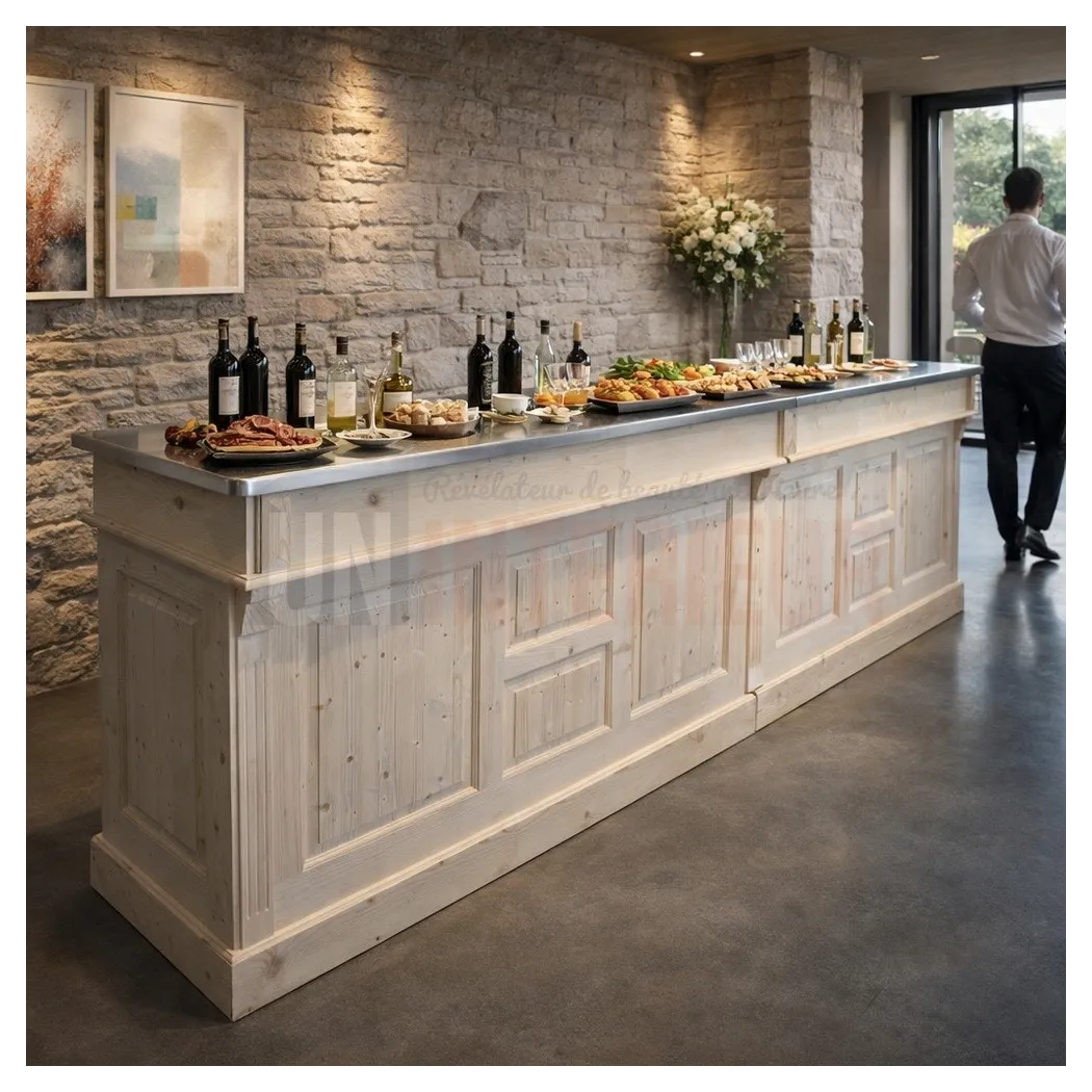 Comptoir de bar professionnel de 360cm. Aussi pour les particuliers chanceux!