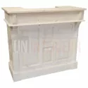 Petit meuble bar comptoir en 120cm, pin massif, Uninterieur