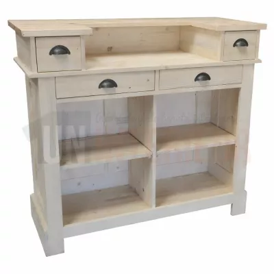 Petit bar en 120cm, pin massif naturel, Uninterieur