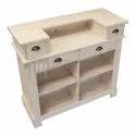Bar comptoir en 1,20m, petit modèle en brut, pin massif, Uninterieur