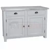 Meuble rangement de cuisine en pin massif et zinc, gris clair, Uninterieur
