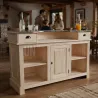 Comptoir de bar de 160cm en pin massif et zinc, Uninterieur, l'excellence à la française, depuis 1996
