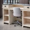 Meuble de réception en pin massif avec espace pour fauteuil - Accueil - Uninterieur