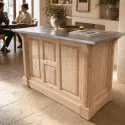 Comptoir 140cm pin massif et zinc - Uninterieur, l'excellence à la française