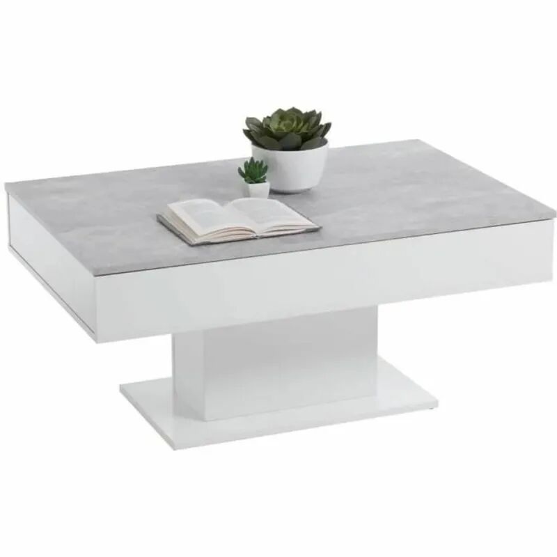 Table Basse FMD Blanc Gris