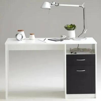 Bureau FMD JACKSON  Blanc Noir 123 x 76,5 x 50 cm Bois