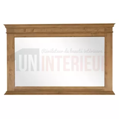 Grand miroir de salle de bain ou d'entrée en pin massif - Directory