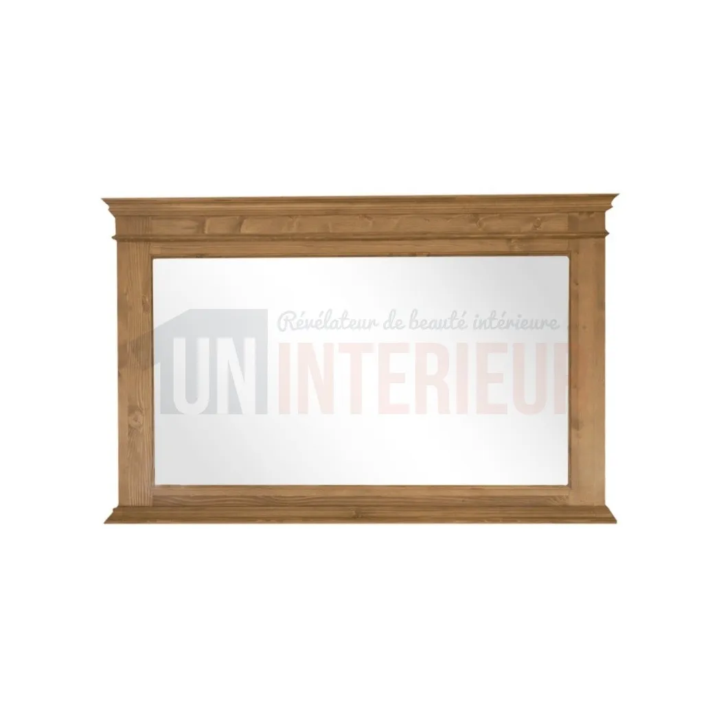 Grand miroir de salle de bain ou d'entrée en pin massif - Directory