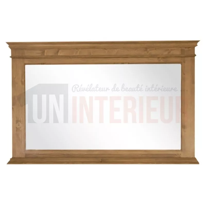 Grand miroir de salle de bain ou d'entrée en pin massif - Directory