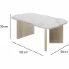 Table Basse Blanc 105 x 58 x 39 cm