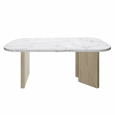 Table Basse Blanc 105 x 58 x 39 cm