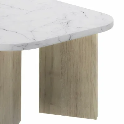 Table Basse Blanc 105 x 58 x 39 cm