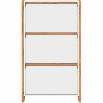 Range-chaussures Blanc Chêne 70 x 25 x 125 cm