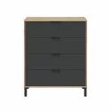 Commode Marron Noir 77,5 x 40 x 93,5 cm
