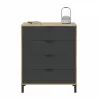 Commode Marron Noir 77,5 x 40 x 93,5 cm