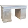 Bureau 140cm en pin massif équipé de 3 tiroirs et 2 portes - President