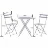 Ensemble Table + 2 Chaises Gris