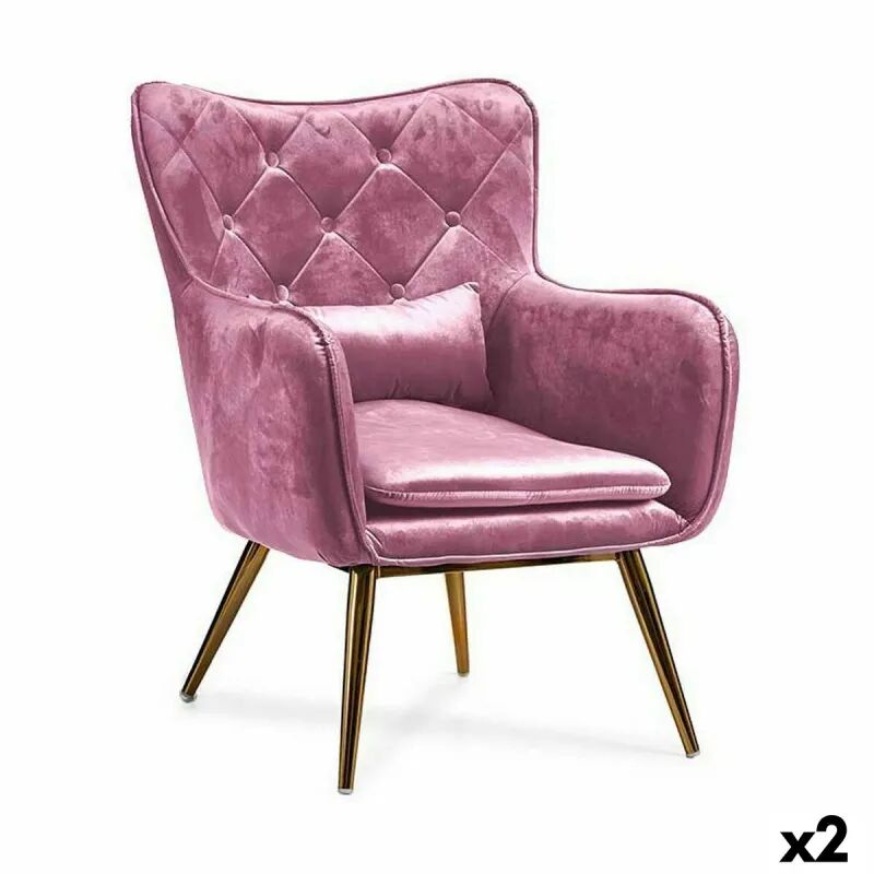 Fauteuil Gift Decor Rose 68 x 92 x 70 cm (2 Unités)